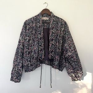 Free People Rosalina Jacket in Blue Motif Size Medium